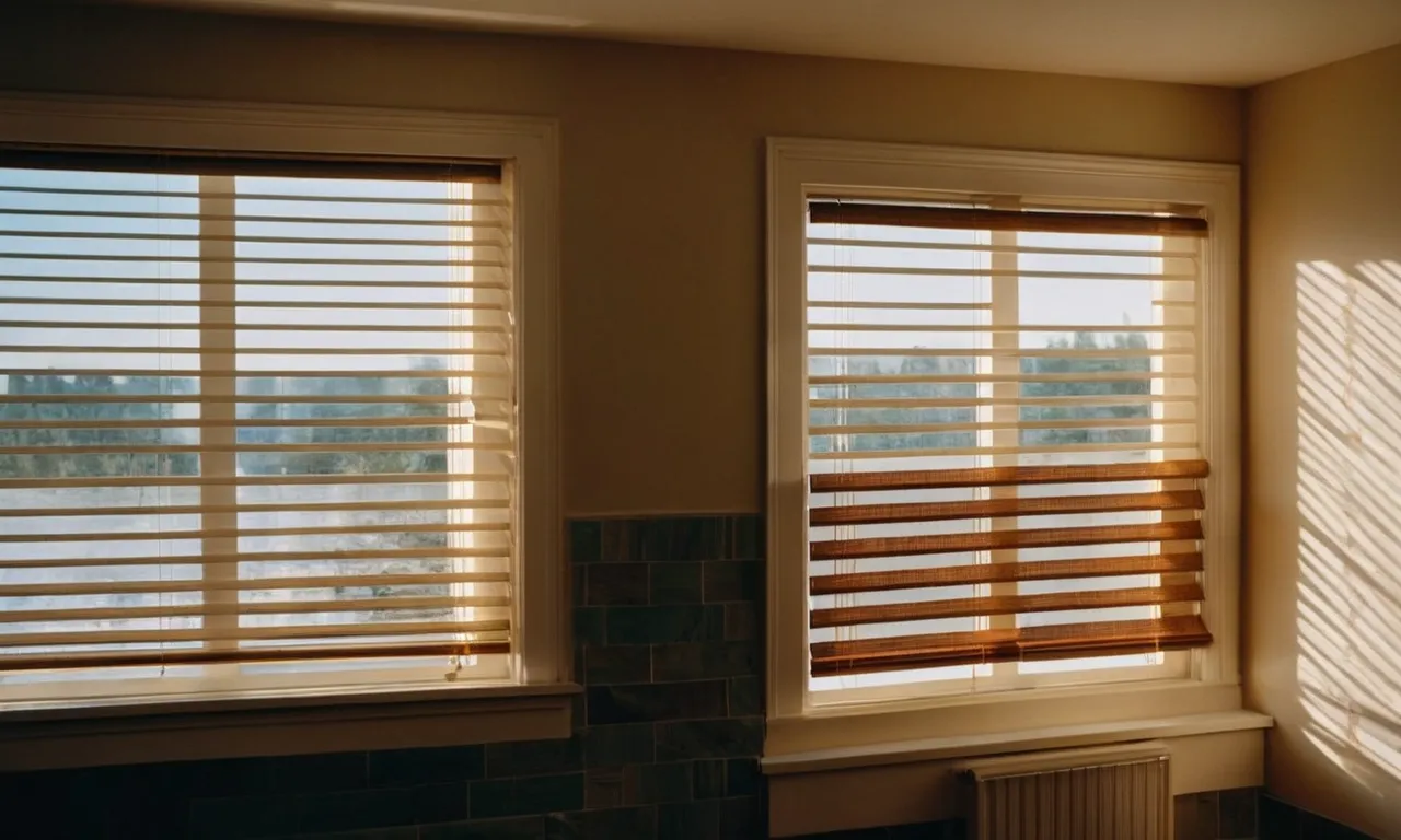 A close-up shot of elegant, flowing curtains gracefully cascading over a set of sleek blinds, creating a harmonious blend of softness and functionality in a stylish interior setting.