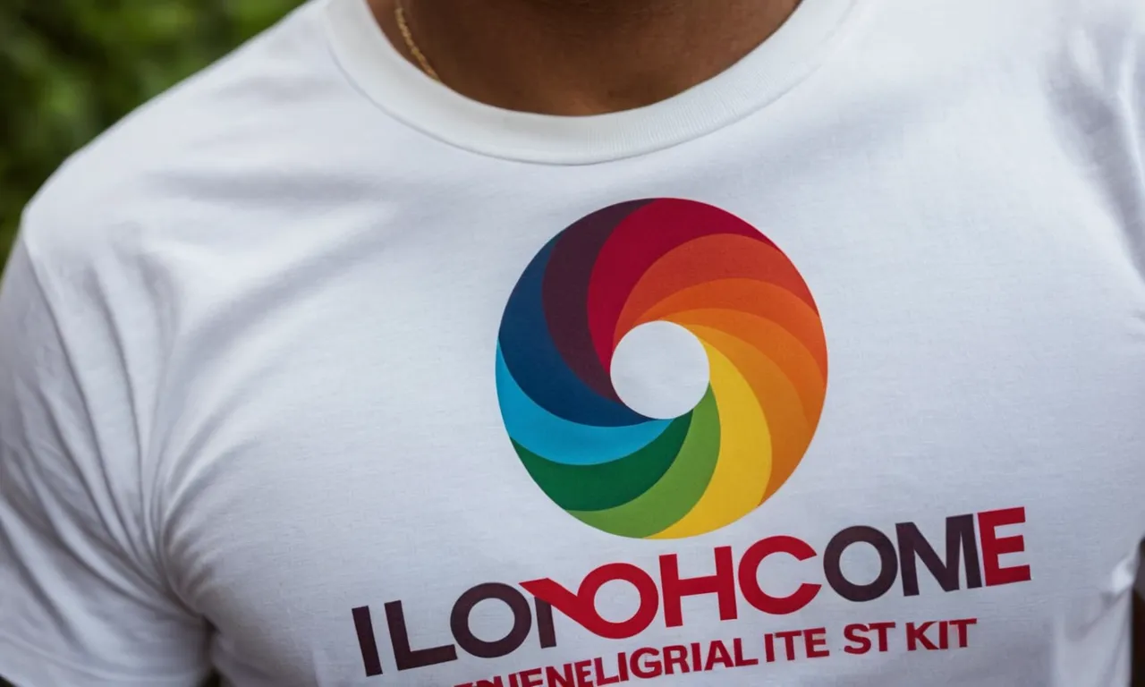 A close-up shot capturing a vibrant and perfectly applied iron-on vinyl design on a crisp white shirt, showcasing the flawless quality and durability of the best iron-on vinyl for shirts.