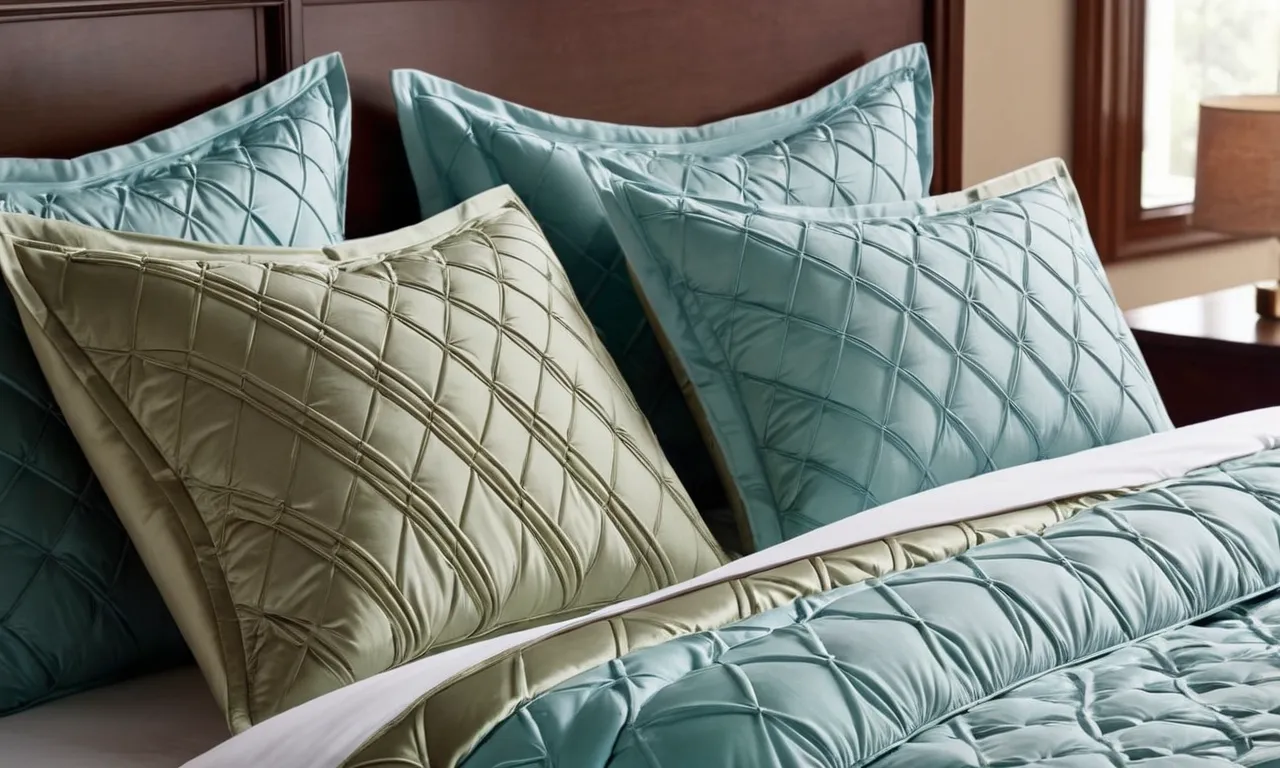 A close-up shot capturing the elegant and luxurious texture of a twin comforter set for adults, showcasing its intricate patterns and soft, inviting colors.
