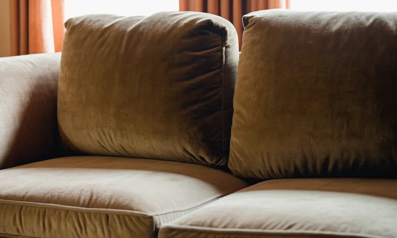 A close-up photo showcasing a plush, fitted sofa cover in a neutral color, perfectly tailored for a reclining sofa, highlighting its durability, comfort, and aesthetic appeal.