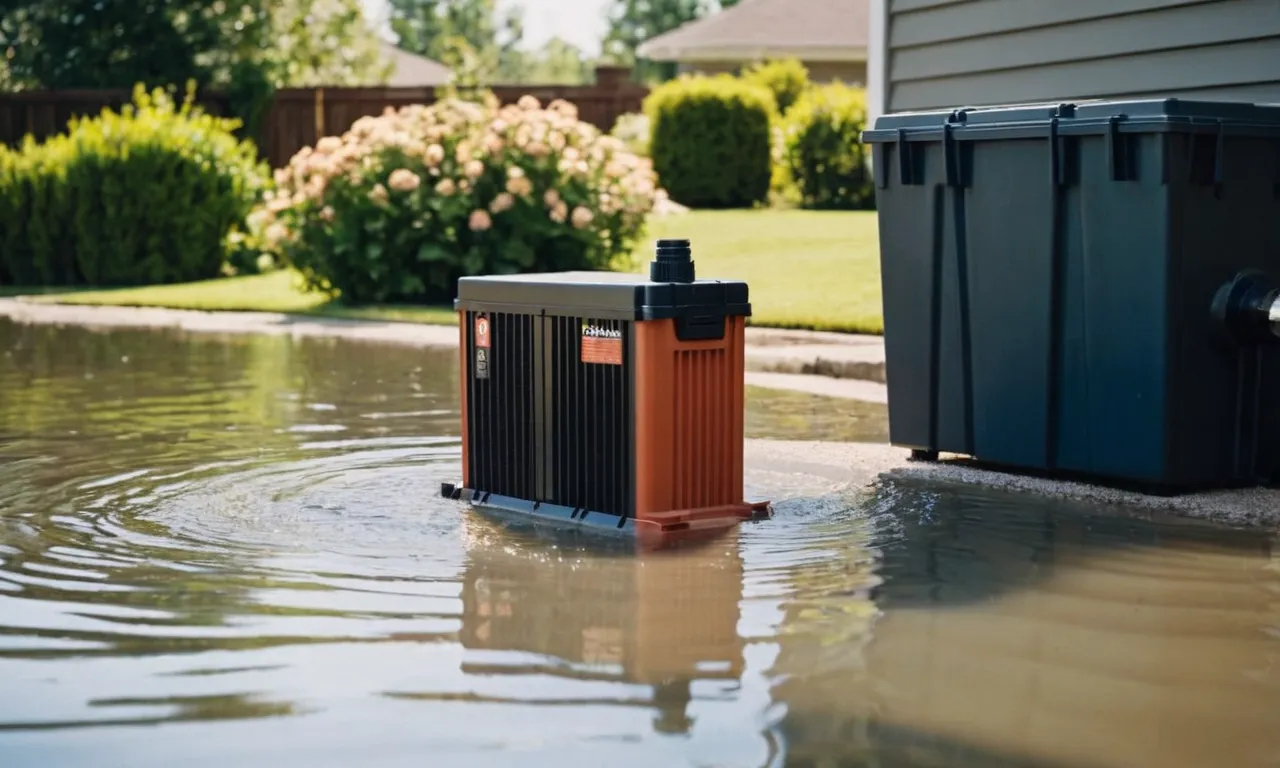 A close-up photo capturing the sturdy build and long-lasting power of a top-rated sump pump backup battery, ensuring reliable protection against flooding and keeping homes safe.