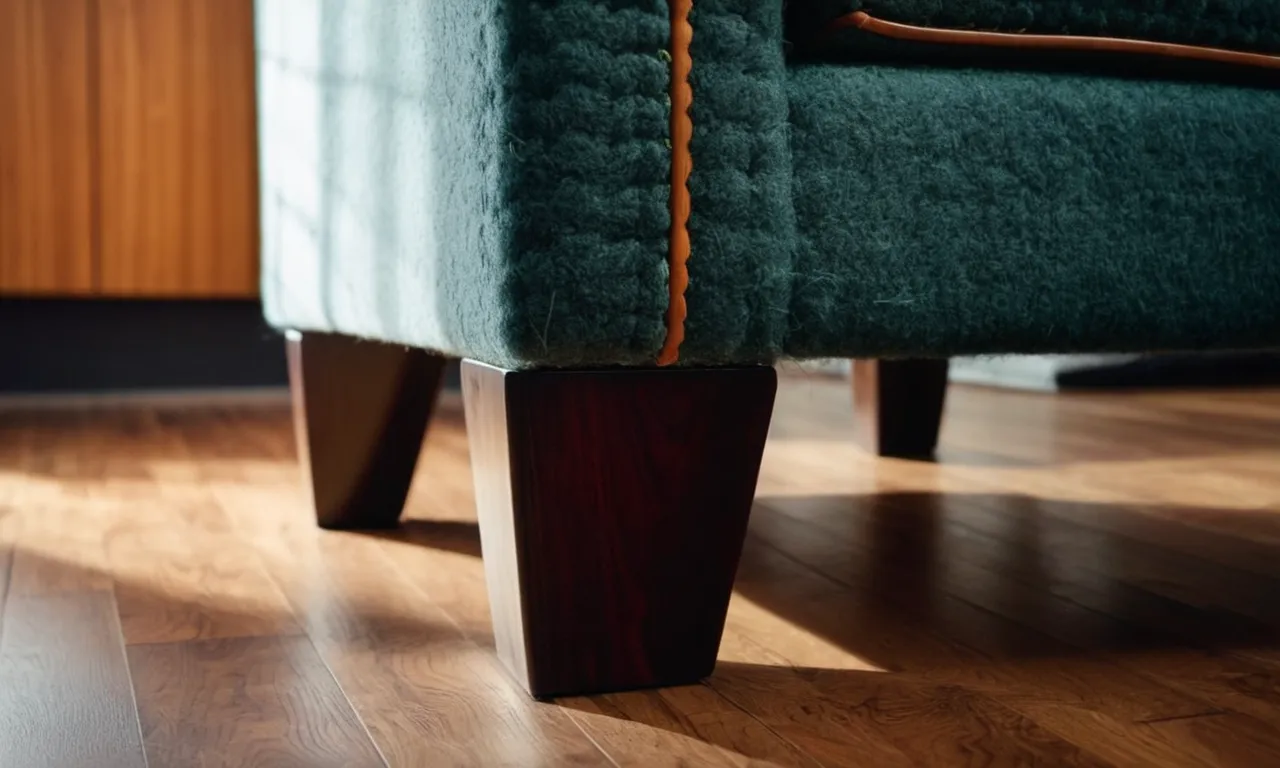 A close-up shot capturing the bottom of a chair leg with the best felt pads attached, showcasing their sleek design and ensuring floor protection.