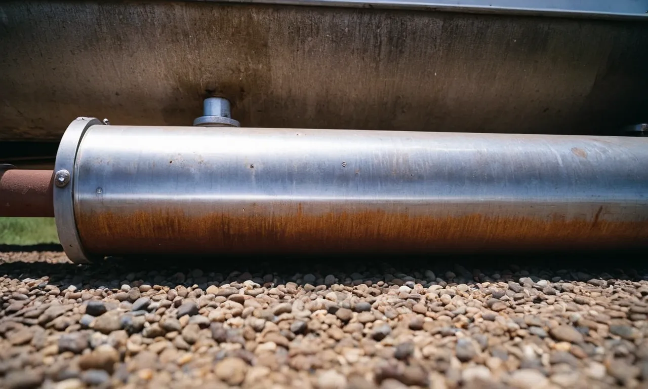 The photo captures a close-up of a high-quality anode rod for an RV water heater, showcasing its durable construction and corrosion resistance, ensuring optimal performance and longevity.