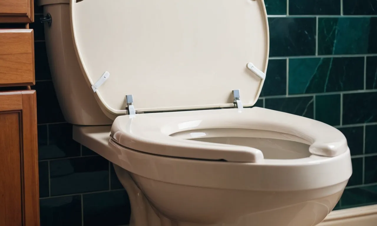 A close-up shot capturing the sturdy and spacious design of a durable elongated toilet seat, specifically designed to provide maximum comfort and support for heavy individuals.