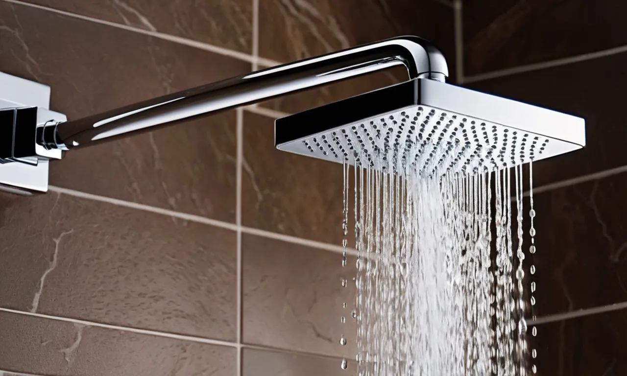 A close-up shot capturing the sleek design and water droplets cascading from a luxurious shower head, seamlessly complemented by a modern faucet set, exuding elegance and functionality.
