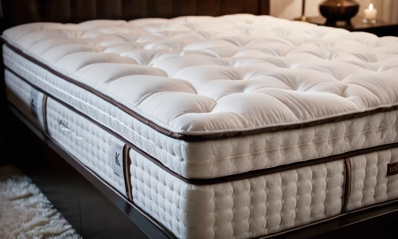 A close-up shot capturing a luxurious, plush mattress topper, beautifully adorned on a bed, promising ultimate comfort and a softer sleep experience.
