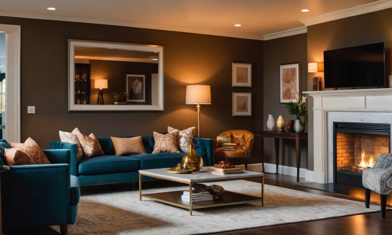 A beautifully lit living room showcasing a cozy seating area with elegant cordless lamps illuminating the space, creating a warm and inviting ambiance.