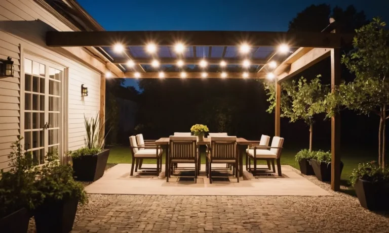 A captivating image showcasing a well-lit outdoor space at night, illuminated by the powerful beams of the best solar flood lights with motion sensors, providing security and peace of mind.