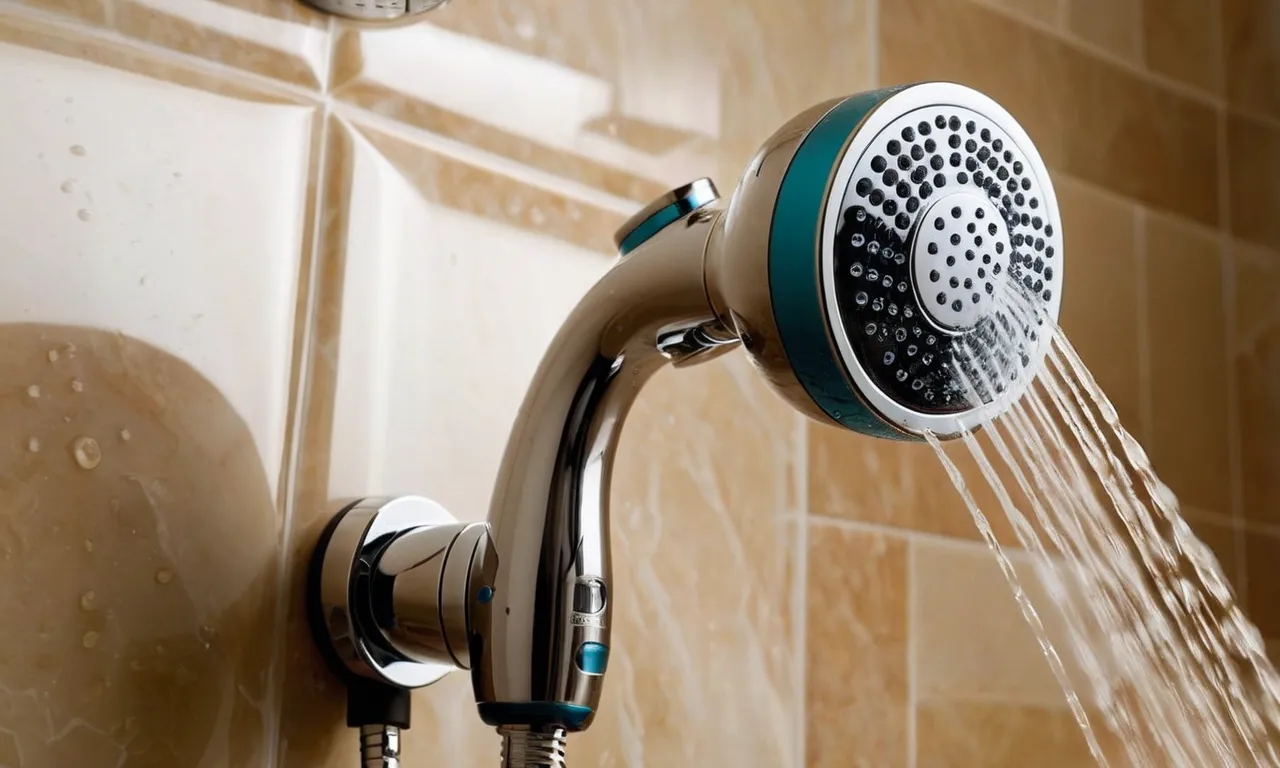 A close-up shot captures the sleek design and powerful spray of the SparkPod handheld shower head, showcasing its ability to deliver a high-pressure showering experience.