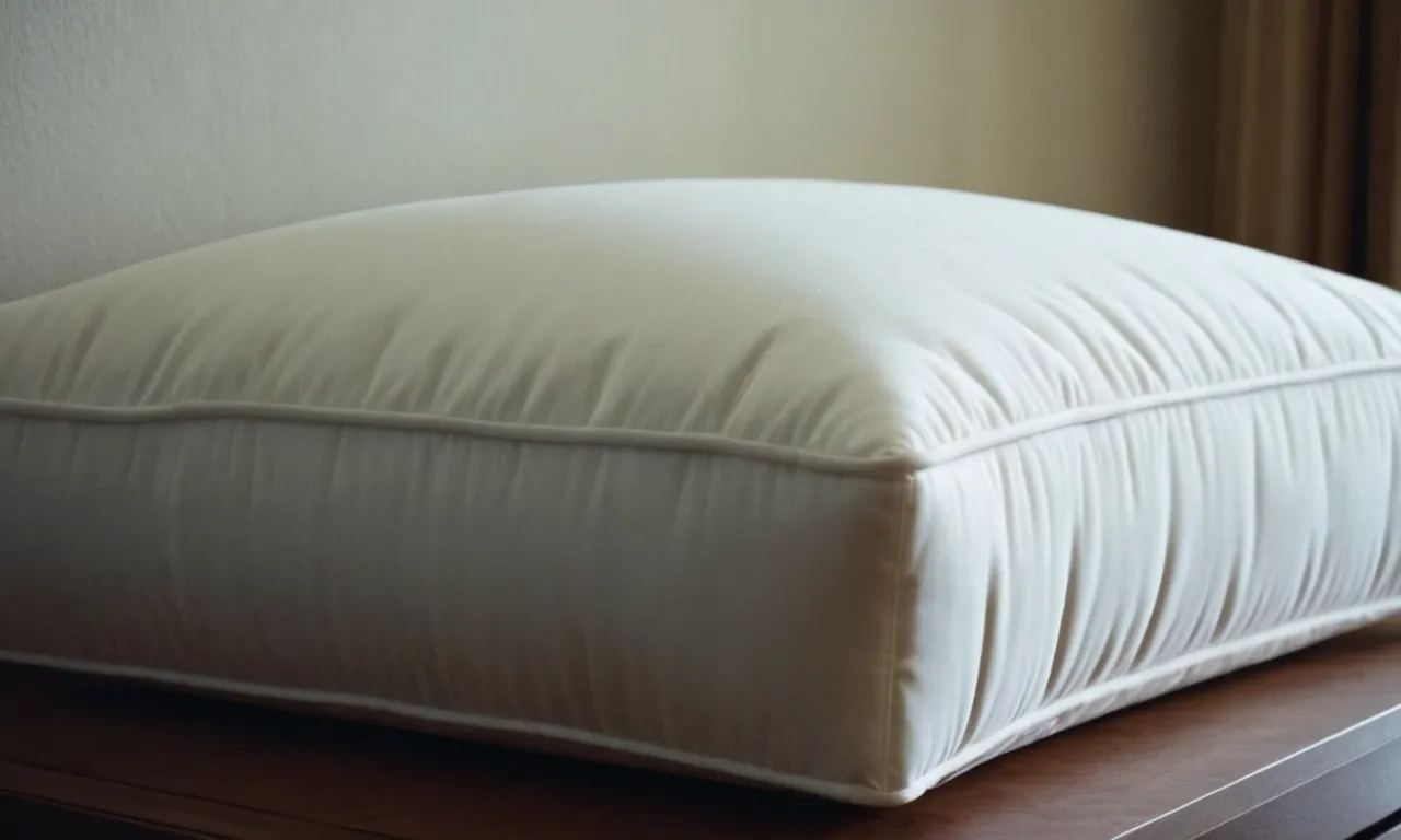 A close-up shot capturing a comfortable wedge pillow, perfectly contoured to support the head and neck of a side sleeper, ensuring optimal alignment and a restful night's sleep.