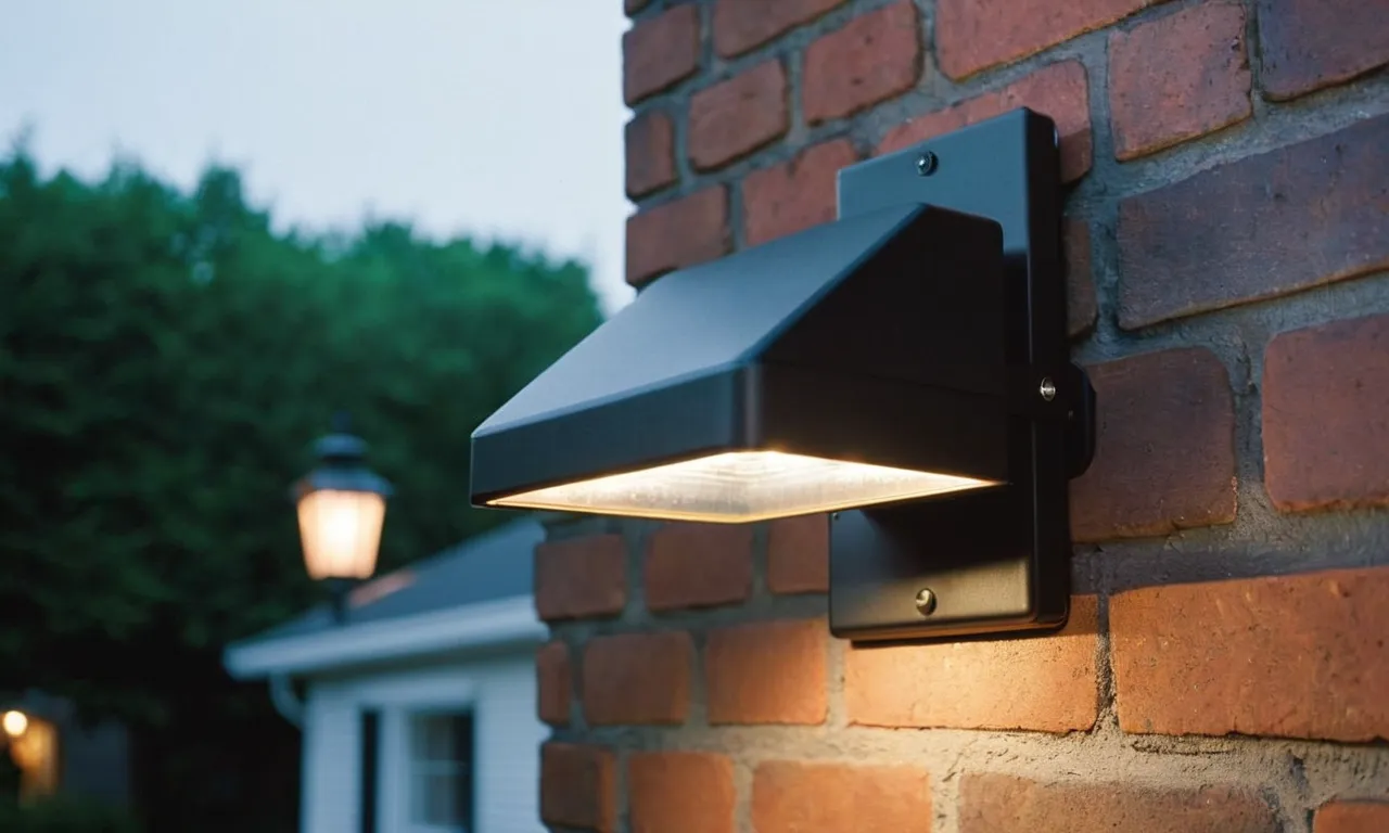 The photo captures a sleek, weather-resistant photocell sensor seamlessly integrated into an outdoor lighting fixture, ensuring optimal lighting conditions while conserving energy and enhancing safety.