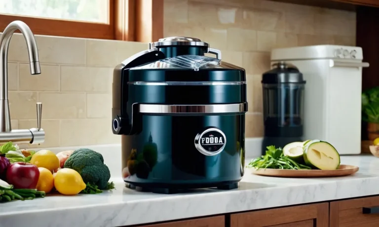 A close-up shot captures the sleek design and powerful motor of a best 3/4 hp garbage disposal, showcasing its durability and efficiency in managing kitchen waste with ease.