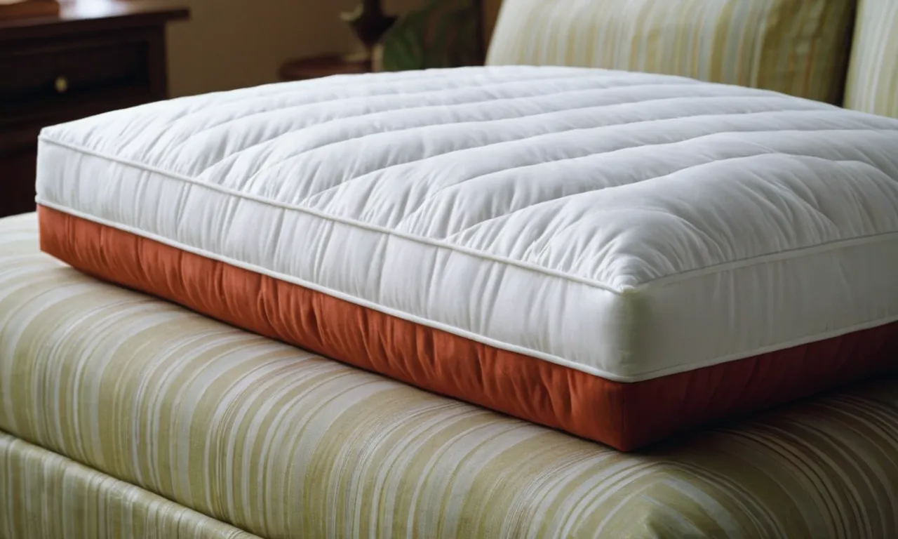 A close-up photo captures a comfortable wedge pillow with a soft, supportive surface, specifically designed to aid in post-shoulder surgery recovery, providing optimal comfort and elevation for a restful sleep.