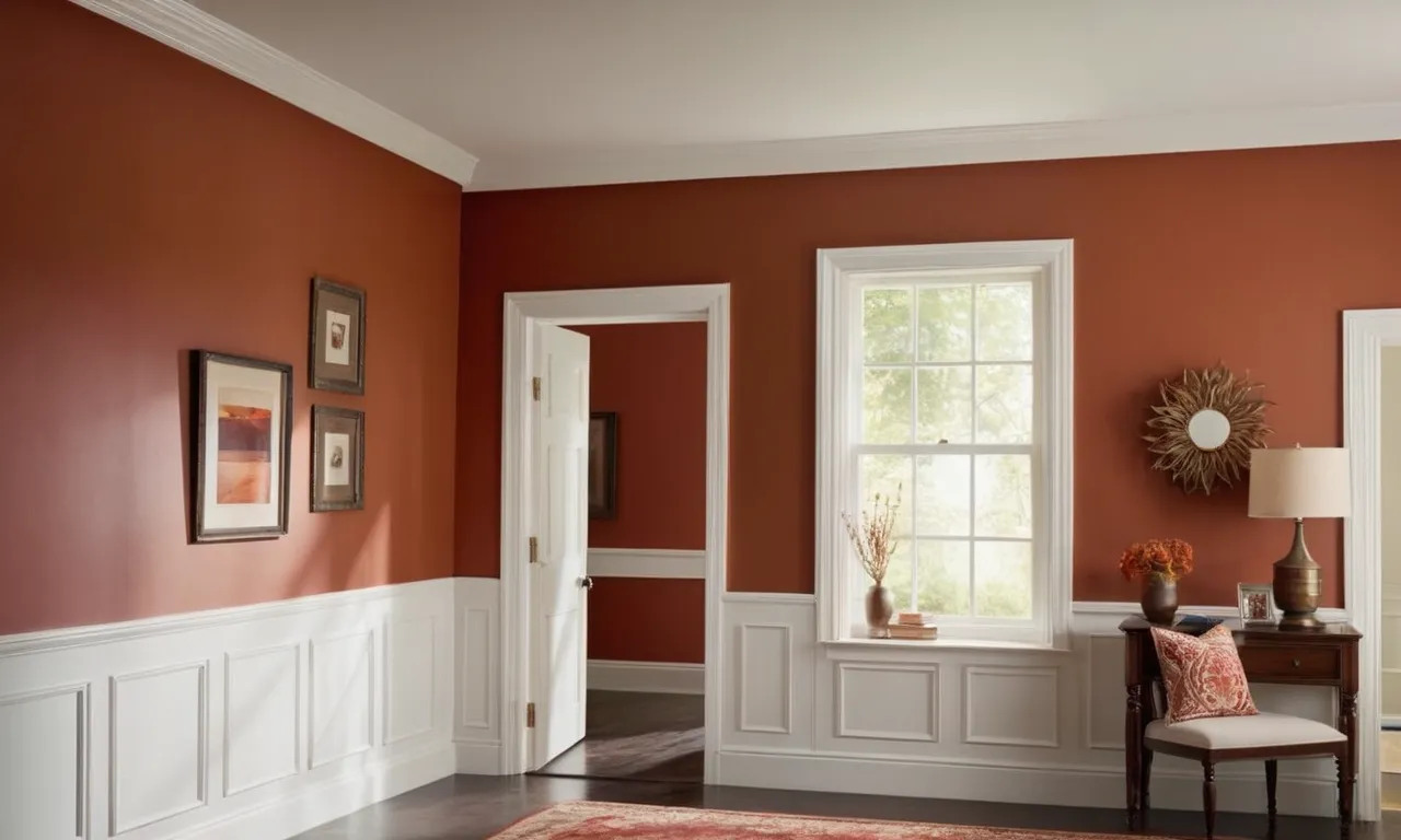 A captivating photo showcasing a beautifully painted wall in a Sherwin Williams color, radiating warmth and elegance, elevating the ambiance of any space.