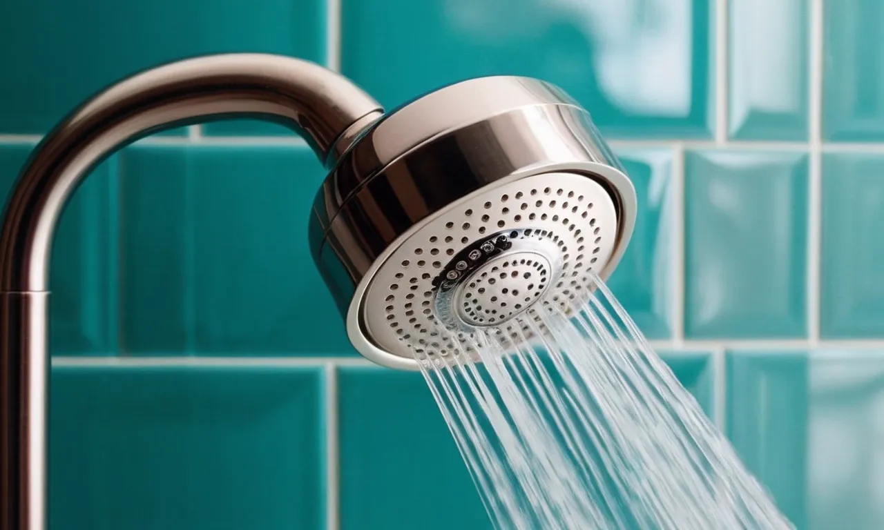 A close-up photograph captures the sleek design of a handheld shower head with easy-grip handle, specifically designed for seniors, providing a comfortable and safe bathing experience.