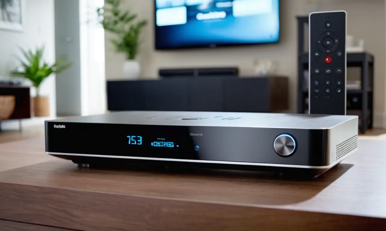 A close-up shot of a sleek, modern zigbee hub seamlessly integrated into a smart home system, surrounded by various interconnected devices, showcasing its compatibility and functionality.