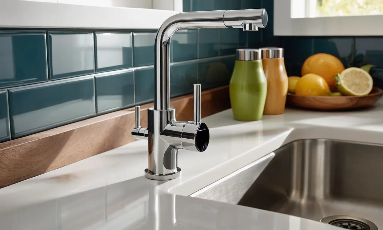 A close-up shot of a sleek, chrome water shut-off valve, installed under a modern kitchen sink, showcasing its durability and ease of use.