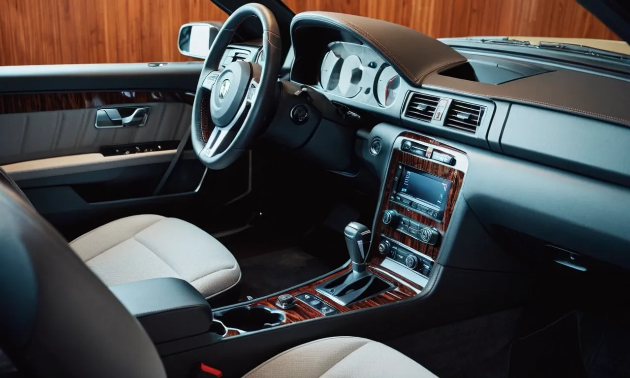 A close-up shot capturing a car's interior, highlighting the installation of premium sound deadening insulation materials, ensuring a noise-free and immersive driving experience.