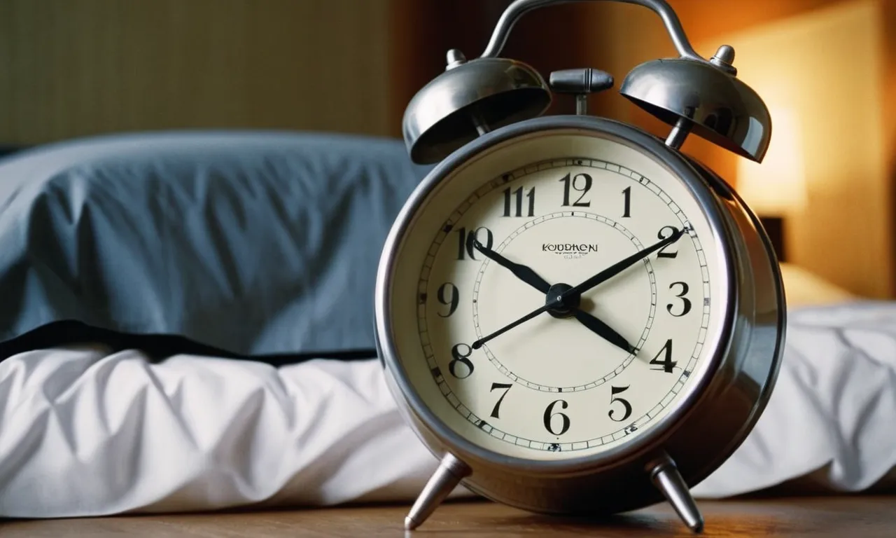 A close-up shot of a loud alarm clock with a hammer poised above it, ready to strike, symbolizing the ultimate wake-up call for heavy sleepers.