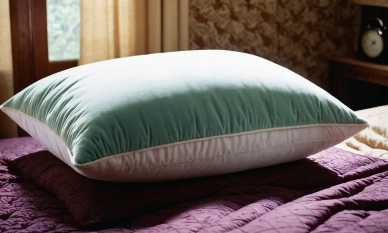 A close-up photo capturing a plush pillow with a unique design, featuring a cutout section to comfortably accommodate the arm of a side sleeper, providing optimal support and comfort throughout the night.