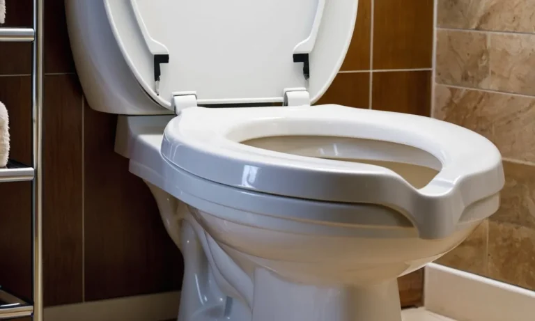 A close-up shot of a sturdy, extra-wide toilet seat, designed to accommodate heavy individuals, showcasing its durable construction and comfortable design.