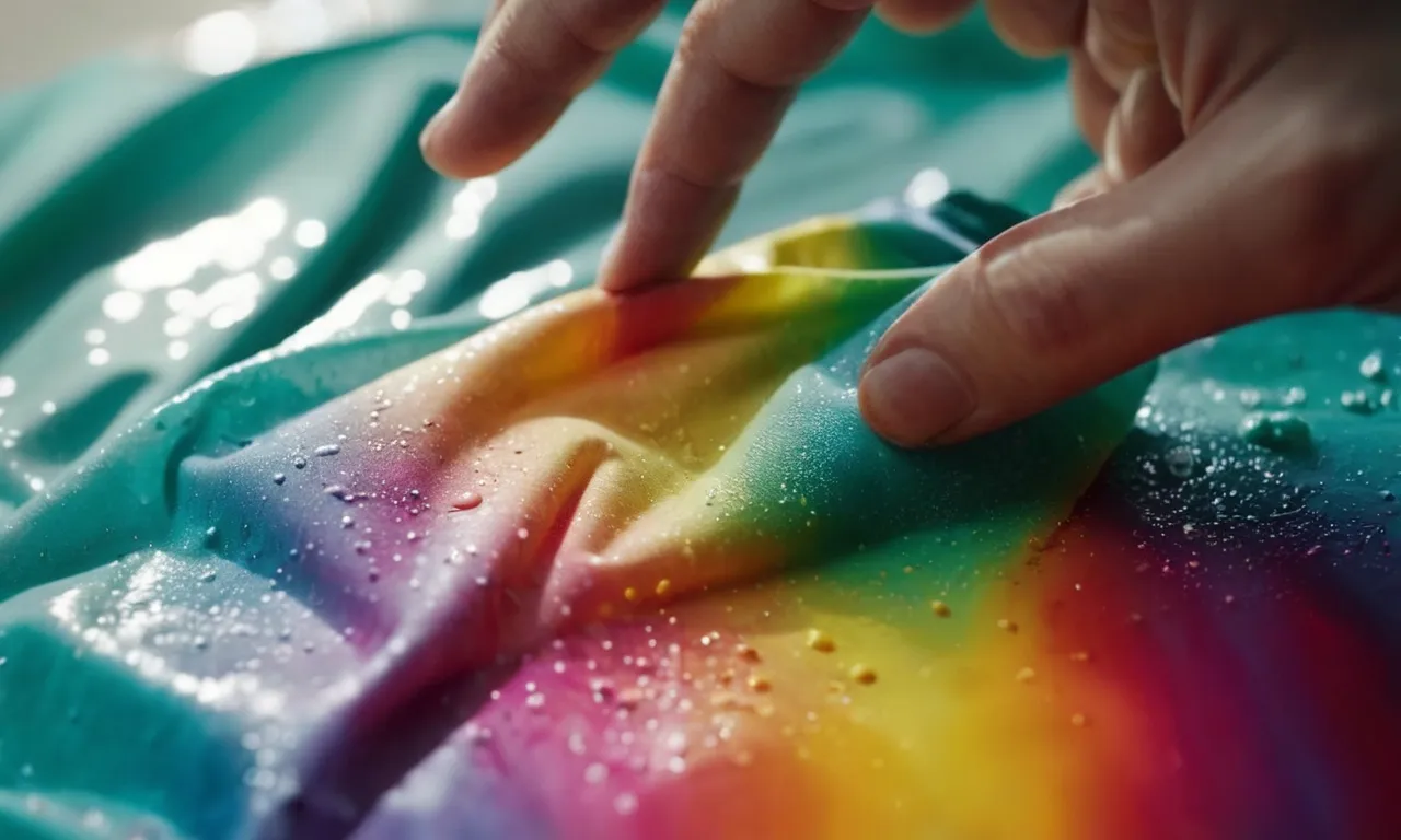 A close-up photo captures a hand holding a cloth soaked in a gentle solvent, delicately removing colorful spray paint from a plastic surface, revealing its original pristine appearance.