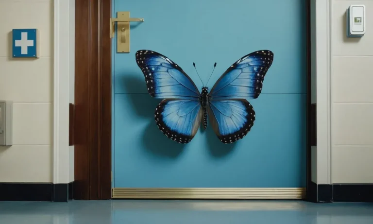 The Meaning Behind A Blue Butterfly On A Hospital Door