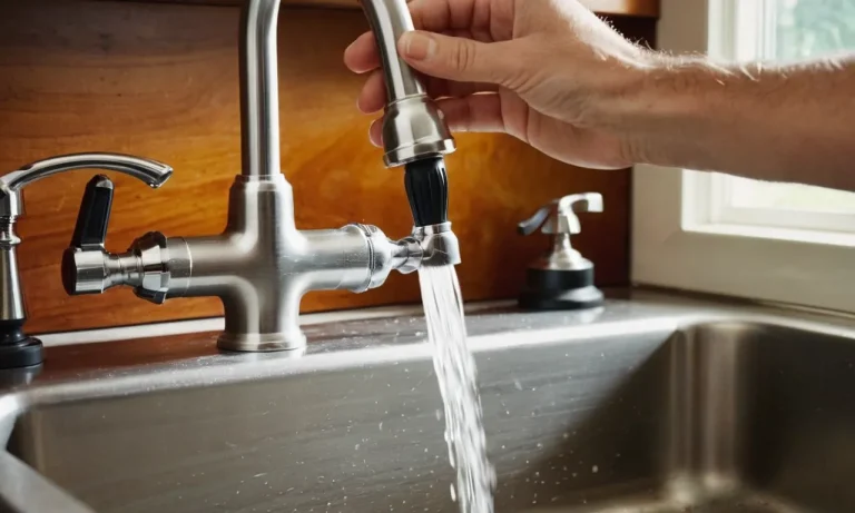 How To Tighten A Kitchen Faucet Nut Under The Sink