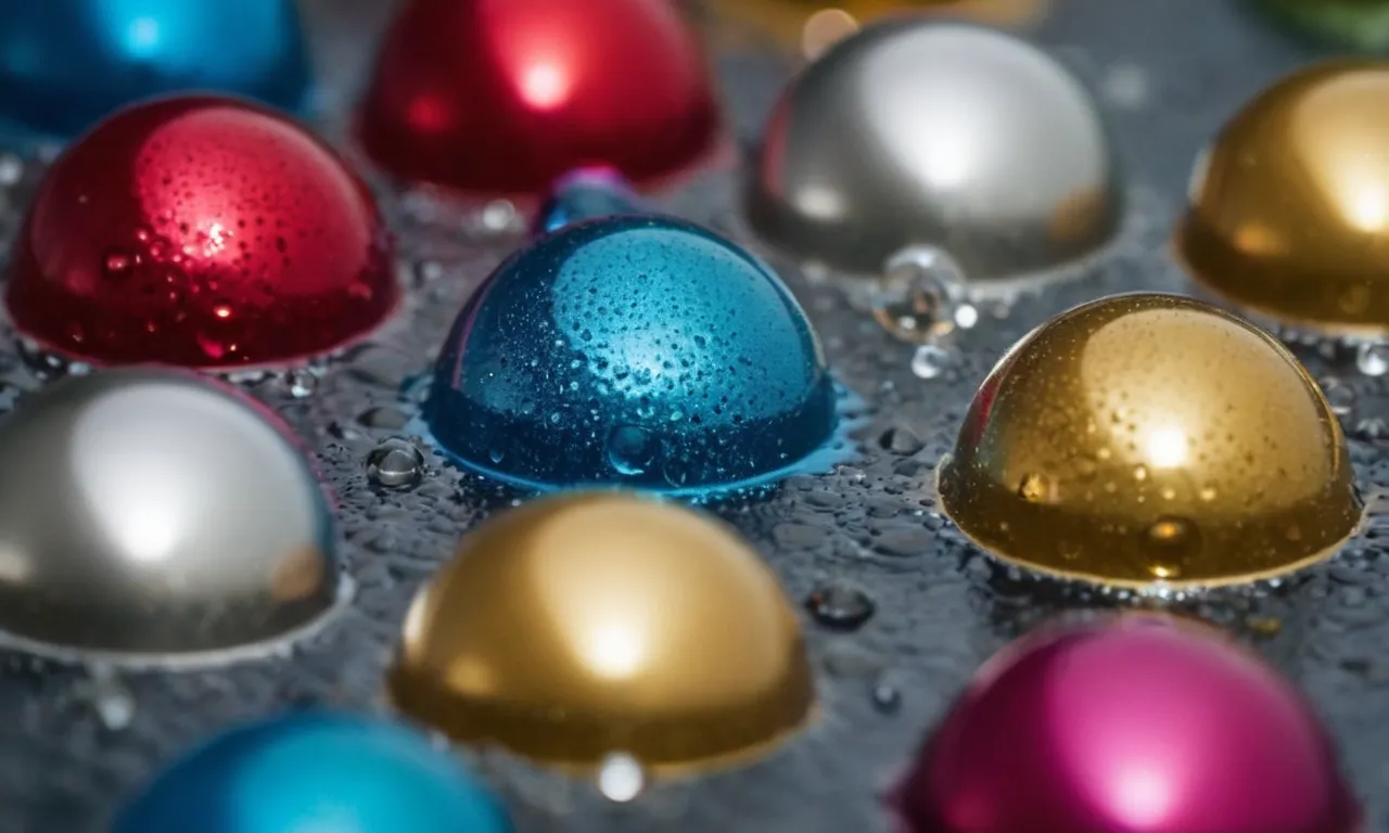 A close-up shot of a metal surface coated with Rustoleum spray paint, showcasing its waterproof properties as water beads off the surface, leaving it unblemished and protected.