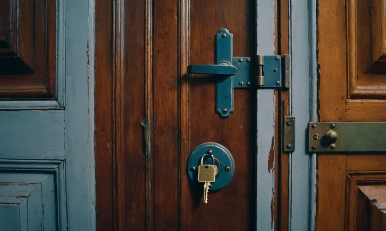 A haunting painting capturing the frustration of a locked door, its key turning futilely in the lock while the door remains firmly closed, symbolizing the barriers we face despite our efforts.