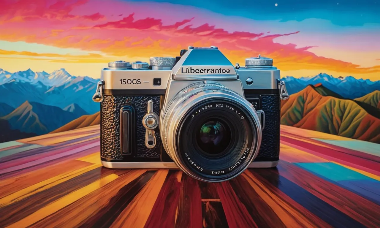A vibrant painting showcasing a camera transforming a photograph into a mesmerizing paint-by-number masterpiece, symbolizing the creative liberation and accessibility of turning photos into art for free.