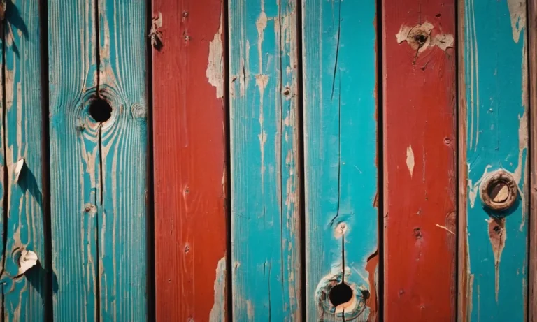 A close-up photo capturing the vibrant colors and textures of peeling paint on an old wooden surface, intriguingly hinting at the curiosity and potential risks associated with ingesting such substances.